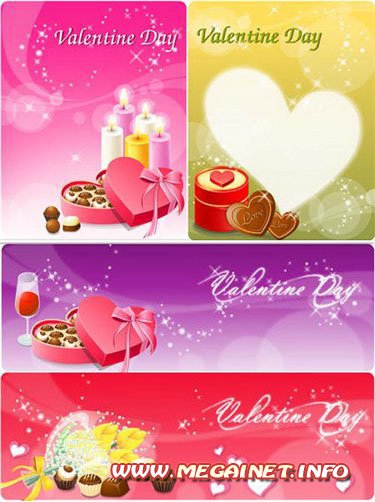 Векторные шаблоны - Valentine Day