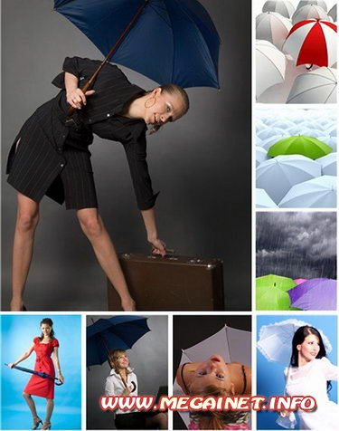 Фотосток - Люди с зонтами