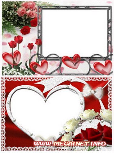 Романтические рамки для фотошопа - Цветы любви