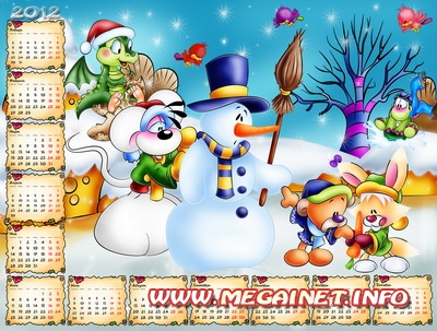 Детский календарь на 2012 год - Дидлы зимой и летом