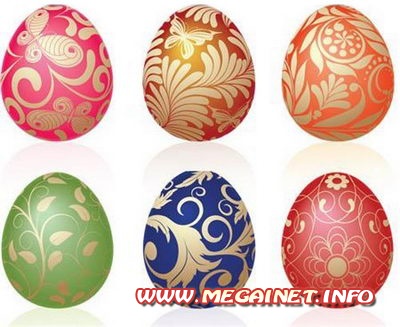 Векторный клипарт - Пасхальные яйца с орнаментом