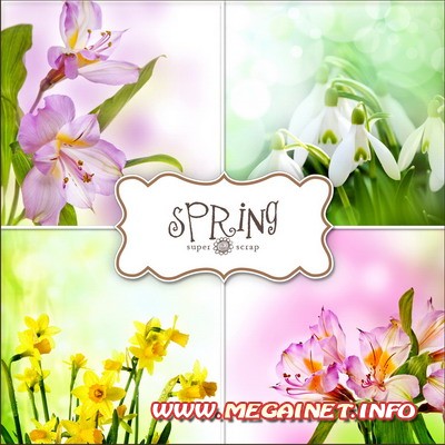 Цветочные фоны для фотошопа - Весна ( 2 )
