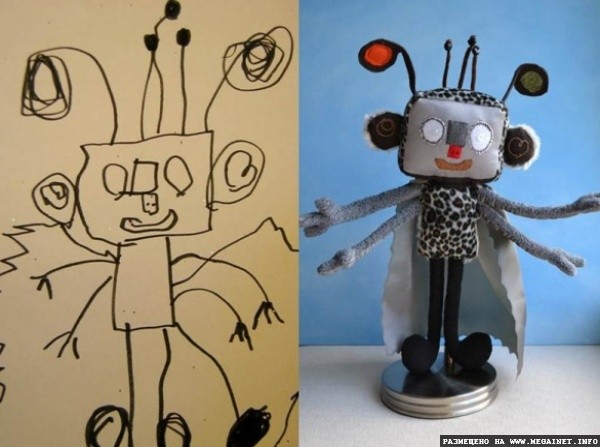Игрушки, сшитые по рисункам детей Игрушки, сшитые по рисункам детей