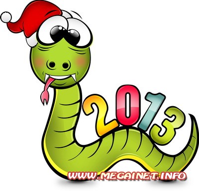 Векторные клипарты Змеи ( символ 2013 года )