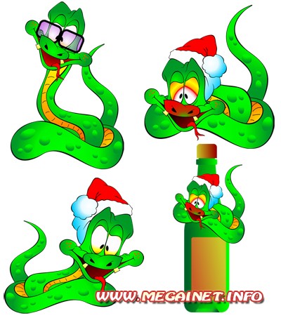 Растровые и векторные картинки Змеи ( символ 2013 года )