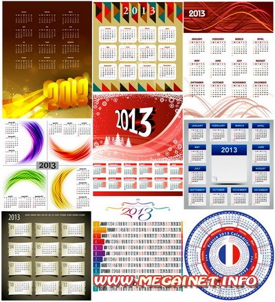 Календарные сетки на 2013 год ( год Змеи )