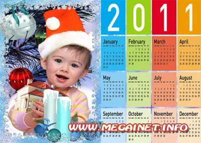 Детский PSD Календарь 2011