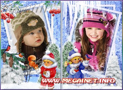 Photoshop - детские рамки "Зимние"