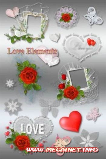 Клипарт PNG - Love Elements Клипарт PNG - Love Elements