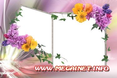 Рамка для фотошоп - Весенние цветы (1)