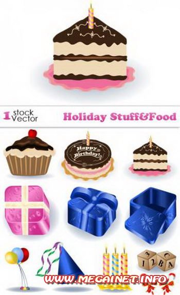 Векторный клипарт - Holiday Stuff&Food