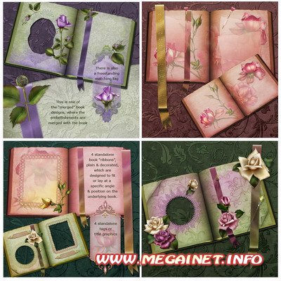Цветочный скрап набор для фотоальбома - Роза