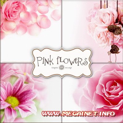 Красивый цветочный фон - Розовые цветы