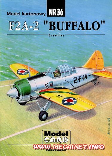Бумажная модель самолета - F2A-2 "Buffalo"