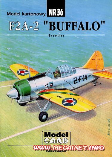 Бумажная модель самолета - F2A-2 "Buffalo" Бумажная модель самолета - F2A-2 "Buffalo"