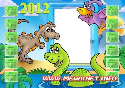 Детский календарь на 2012 год с дракончиками
