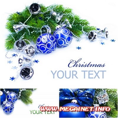 Новогодние фоны - Christmas Blue Balls Новогодние фоны - Christmas Blue Balls