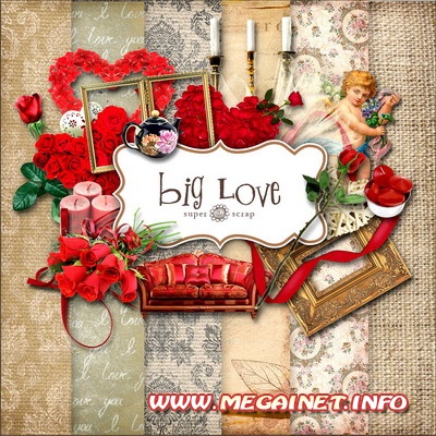 Скрап набор - Big love Скрап набор - Big love