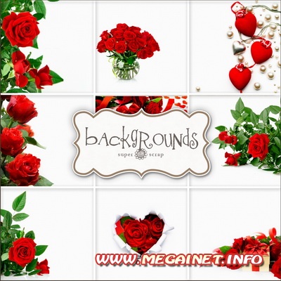 Красивые романитческие фоны - Красные розы