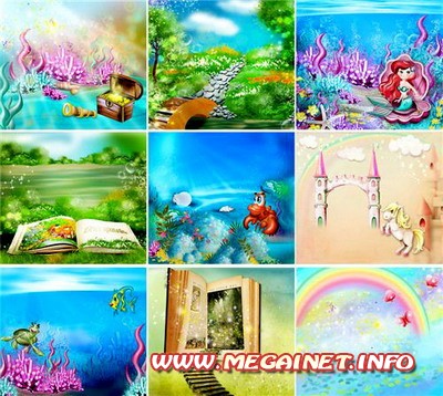 Сказочные фоны для коллажей Сказочные фоны для коллажей
