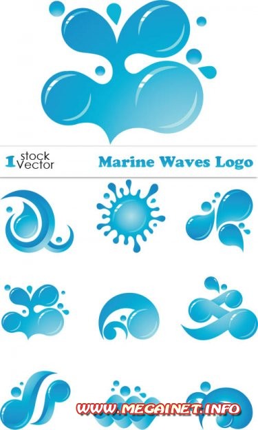 Marine Waves Logo Vector