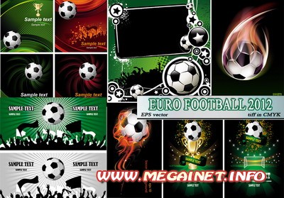 Векторные шаблоны для плакатов - ЕВРО 2012 Векторные шаблоны для плакатов - ЕВРО 2012