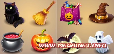 Векторные иконки - Halloween Векторные иконки - Halloween