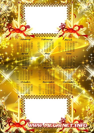 Календарь рамка - С Новым 2013 годом