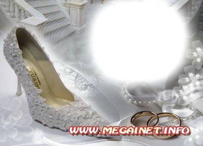 Шаблон свадебной рамки - Туфелька невесты