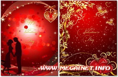 Романтический шаблон для фотошопа - День Святого Валентина