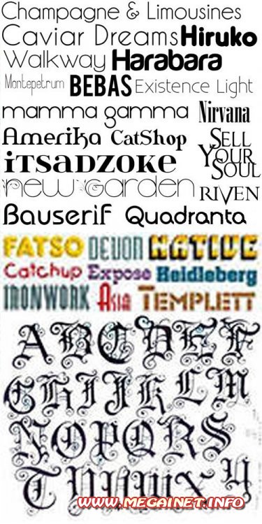 Сollection of the best fonts